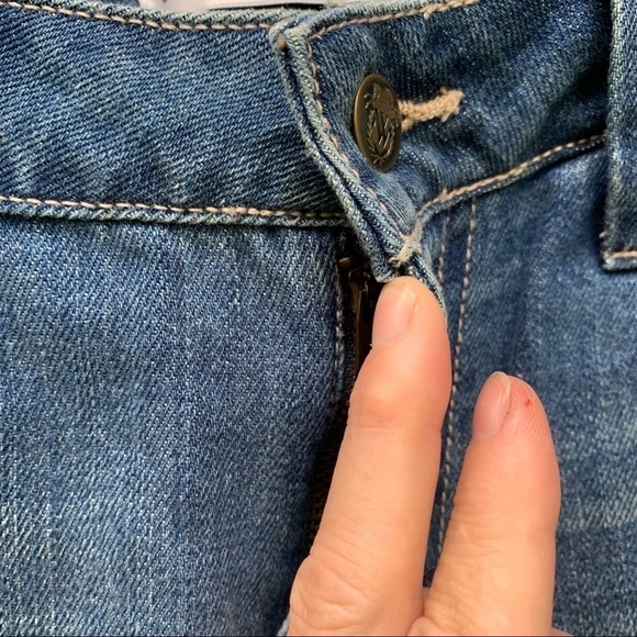 Wildfox NWT Baggy Worn Out Boyfriend Distressed Relaxed Fit Blue Denim Jeans 25 - Picture 14 of 16